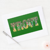 Sticker Rectangulaire Conception Brown de truites (Enveloppe)