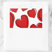 Sticker Rectangulaire Conception cardiaque (Sac)