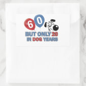 Sticker Rectangulaire Conception d'anniversaire de 60 ans (Sac)