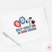 Sticker Rectangulaire Conception d'anniversaire de 60 ans (Enveloppe)