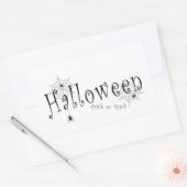 Sticker Rectangulaire Conception d'araignée d'Halloween farce ou attrape (Enveloppe)