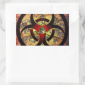 Sticker Rectangulaire Conception d'art biologique (Sac)