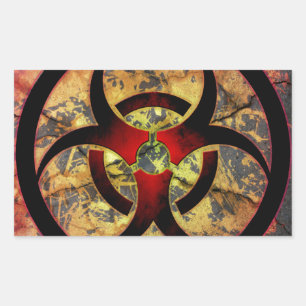 Sticker Rectangulaire Conception d'art biologique