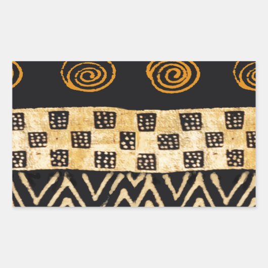 Sticker Rectangulaire Conception de chaman tribal africain (Devant)