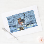 Sticker Rectangulaire Conception de chiens pour les amateurs de moules (Enveloppe)