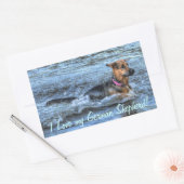 Sticker Rectangulaire Conception de chiens pour les amateurs de moules (Enveloppe)