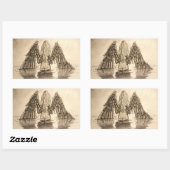 Sticker Rectangulaire Conception de dessin Perdu Little Angel (Feuille)