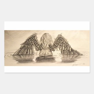 Sticker Rectangulaire Conception de dessin Perdu Little Angel