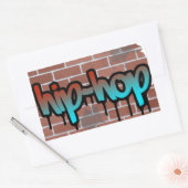 Sticker Rectangulaire conception de graffiti hip hop (Enveloppe)