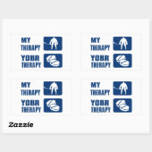 Sticker Rectangulaire Conception de hockey sur glace cool (Feuille)