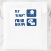 Sticker Rectangulaire Conception de hockey sur glace cool (Sac)