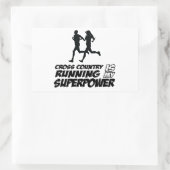 Sticker Rectangulaire Conception de la course inter-pays (Sac)