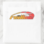 Sticker Rectangulaire Conception de la ligne rouge (Sac)