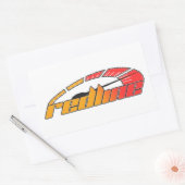 Sticker Rectangulaire Conception de la ligne rouge (Enveloppe)