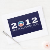 Sticker Rectangulaire Conception de la réélection de Barack Obama 2012 (Enveloppe)