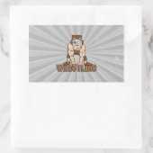 Sticker Rectangulaire conception de lutte folle (Sac)