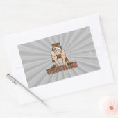 Sticker Rectangulaire conception de lutte folle (Enveloppe)