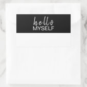 Sticker Rectangulaire Conception de marquage de nom de script moderne (Sac)