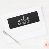 Sticker Rectangulaire Conception de marquage de nom de script moderne (Enveloppe)