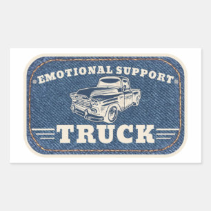 Sticker Rectangulaire Conception de patch vintage pour camion de soutien