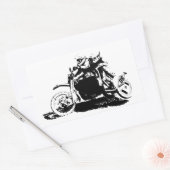 Sticker Rectangulaire Conception de sidecarcross simple (Enveloppe)