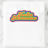 Sticker Rectangulaire Conception de slogan super cool et amusant (Sac)