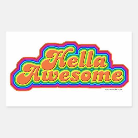 Sticker Rectangulaire Conception de slogan super cool et amusant (Devant)