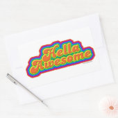 Sticker Rectangulaire Conception de slogan super cool et amusant (Enveloppe)