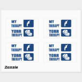 Sticker Rectangulaire Conception de snowboard cool (Feuille)