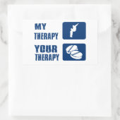 Sticker Rectangulaire Conception de snowboard cool (Sac)