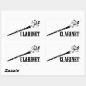 Sticker Rectangulaire Conception de swirl pour voyeur Clarinet (Feuille)