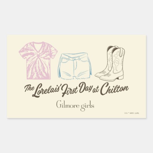 Sticker Rectangulaire Conception de tenue de Lorelai Chilton de Gilmore (Devant)