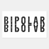 Sticker Rectangulaire Conception de texte bipolaire (Devant)