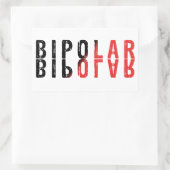 Sticker Rectangulaire Conception de texte bipolaire (Sac)