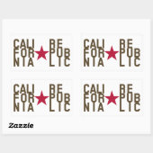 Sticker Rectangulaire Conception de texte de mode originale République d (Feuille)
