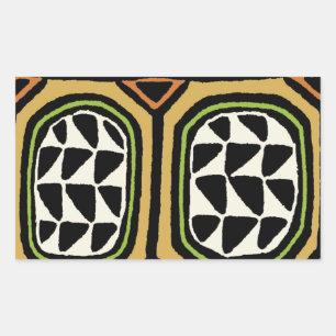 Sticker Rectangulaire Conception de textile Kuba africain