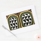 Sticker Rectangulaire Conception de textile Kuba africain (Enveloppe)