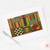 Sticker Rectangulaire Conception de tissu Royal Kente en Afrique (Enveloppe)
