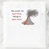 Sticker Rectangulaire Conception de volcan chaud Smokin (Sac)