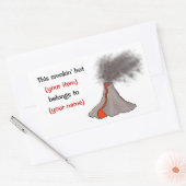 Sticker Rectangulaire Conception de volcan chaud Smokin (Enveloppe)