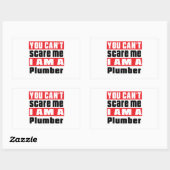 Sticker Rectangulaire Conception d'effroi de plombier (Feuille)