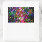 Sticker Rectangulaire Conception des cercles et bulles (Sac)