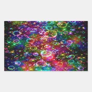 Sticker Rectangulaire Conception des cercles et bulles