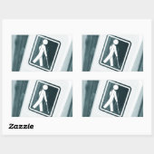 Sticker Rectangulaire Conception des panneaux aveugles (Feuille)