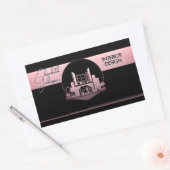 Sticker Rectangulaire Conception d'intérieur ou logo d'architecte noir e (Enveloppe)