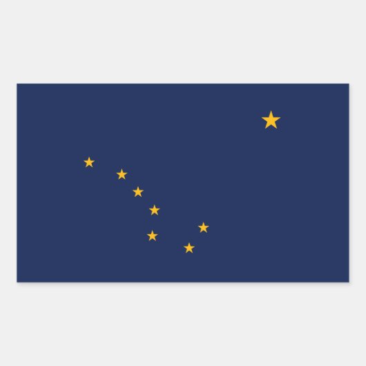 Sticker Rectangulaire Conception du drapeau de l'État de l'Alaska (Devant)