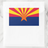 Sticker Rectangulaire Conception du drapeau de l'État de l'Arizona (Sac)