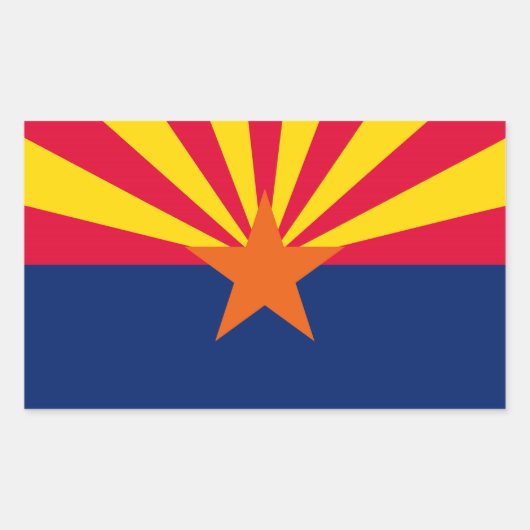 Sticker Rectangulaire Conception du drapeau de l'État de l'Arizona (Devant)