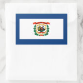 Sticker Rectangulaire Conception du drapeau de l'État de Virginie-Occide (Sac)