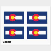 Sticker Rectangulaire Conception du drapeau de l'État du Colorado (Feuille)